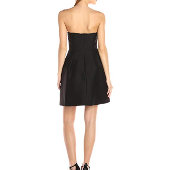 HALSTON HERITAGE Strapless Dress Folded Skirt